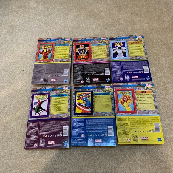 Marvel Legends Retro Lot 6 Toy Action Figure 3.75" Hasbro Kenner Nova Firestar - Picture 2 of 16